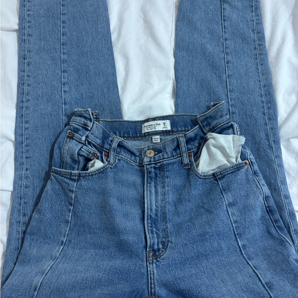 Abercrombie & Fitch Light Blue Ultra High Rise Jeans